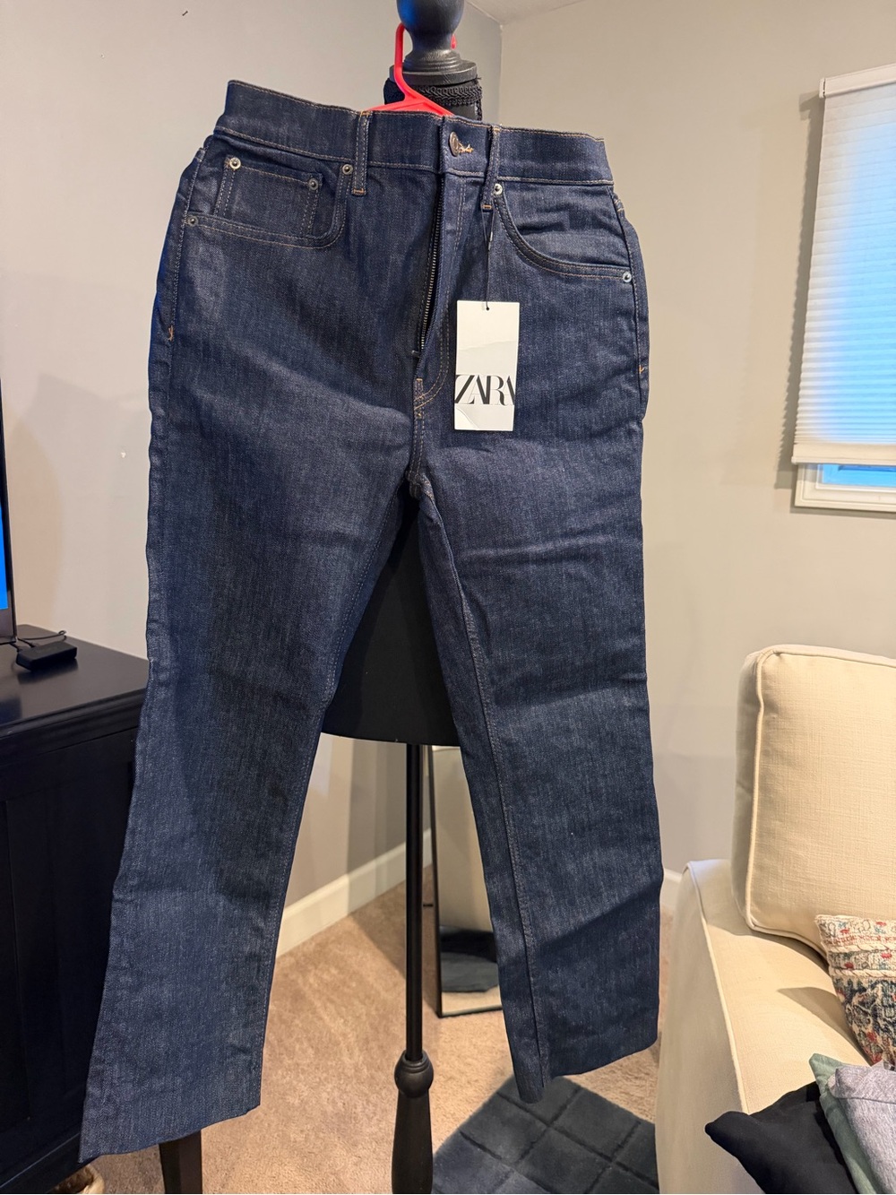 Zara Men’s Indigo Straight Jeans